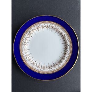 Vintage Legacy by Noritake Fine China Vienna 51 Plate White Blue Gold Trim 5.5”